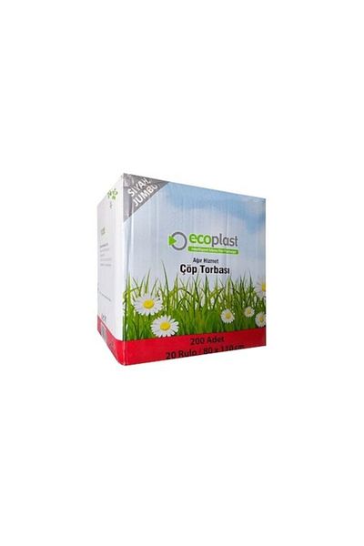 ECOPLAST Industrial Jumbo Garbage Bag 10 Roll 20 Pack 500 Gr 80*110