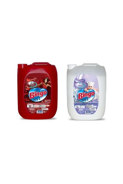 Bingo Soft Sıvı Çamaşır Yumuşatıcı Lovely Sensitive 2 Adet X 5 Lt