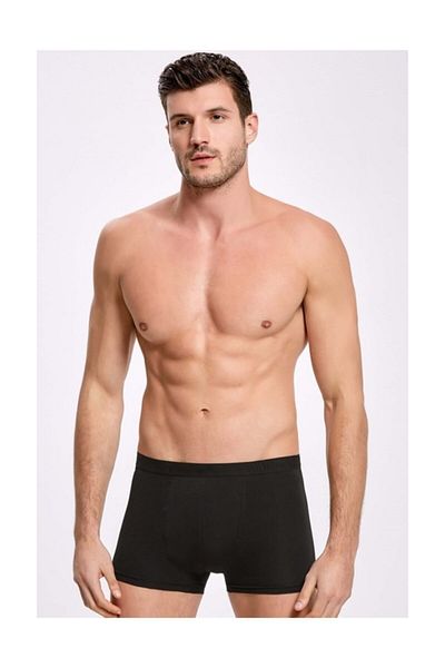 İlke Ανδρικό πακέτο 2 2 τεμαχίων Lycra Boxers Μαύρο-σκούρο Γκρι (καπνιστό) 1600