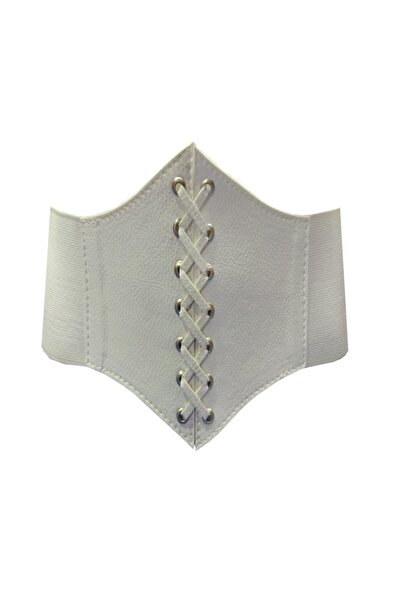Kemer Dünyası Curea albă cu corset elastic pentru femei