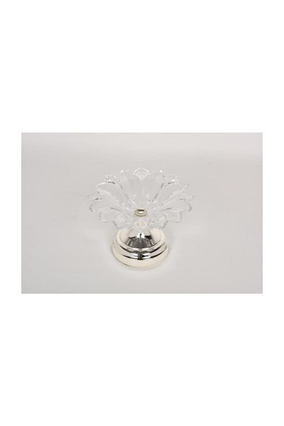 SETABIANCA Regina Fruit Bowl Glass Flower - Ασημί Μικρό