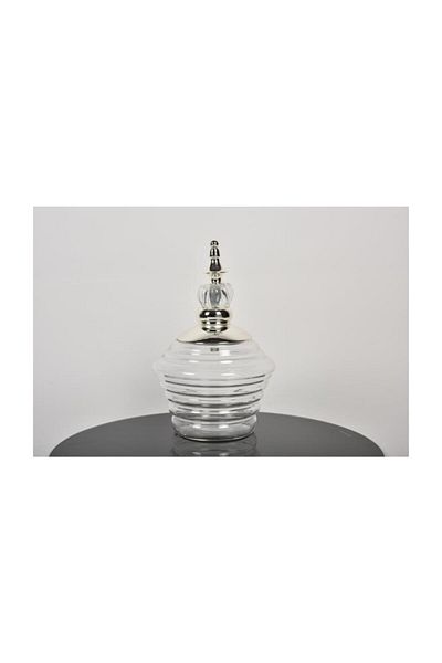 SETABIANCA Regina Lines Ασημί - Μικρή Ζαχαριέρα 34x20x20 cm