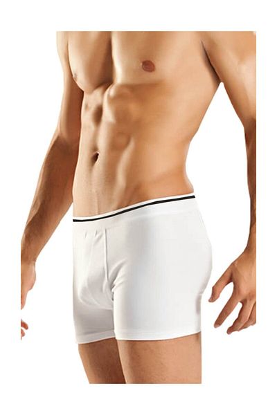 Berrak Ανδρικό λευκό 6 πακέτο Lycra Boxer Elf568ber10976