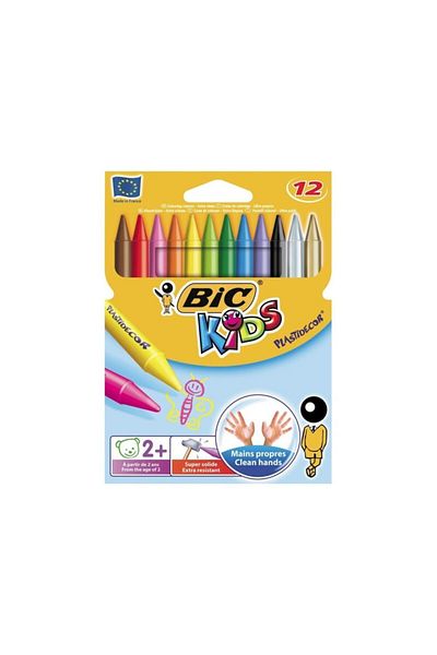 Bic Plastidecor Erasable Pastel Paint 12 Colors