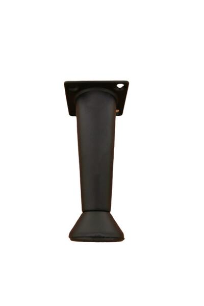 Azimkar Hırdavat Konik Mat Siyah Metal Ayak 10 Cm 4 Adet