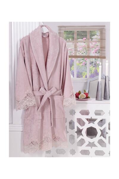 Dantela Bambu Bayan Bornoz - Dante Pudra Xl/xxl