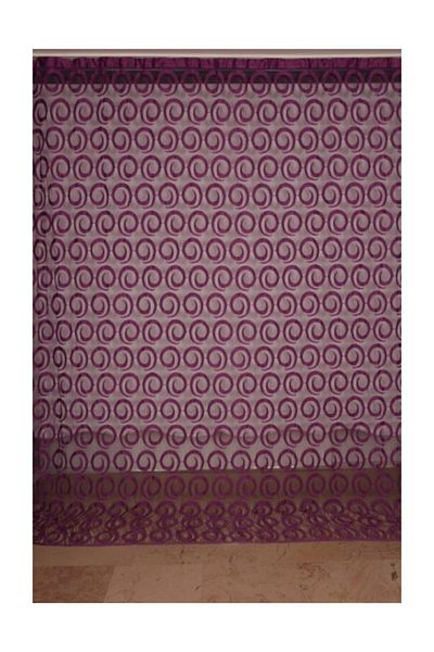 AKÇA TEKSTİL Vakko Model Purple Color Rope Curtain Ready-made Buttons Sewn Rope Curtain 300*270 Cm