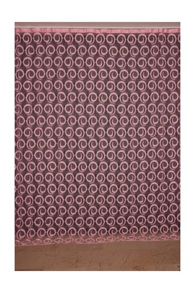 AKÇA TEKSTİL Vakko Model Pink Color Rope Curtain Ready Made Buttons Sewn Rope Curtain 300*270 Cm