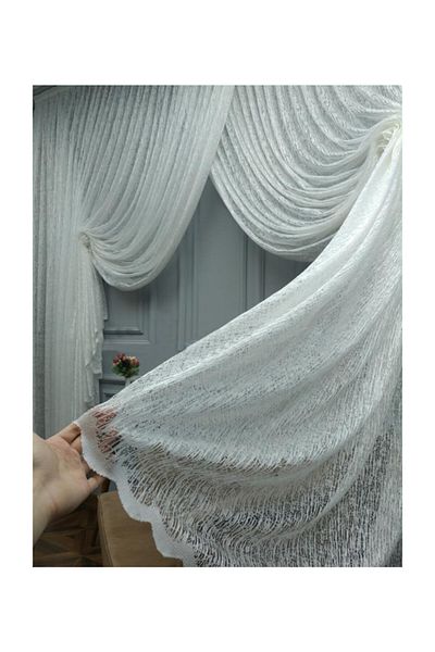 Esse Home Sports Pattern Lace Tulle and Double-breasted Curtain, Tie, 1/4 300x250 cm
