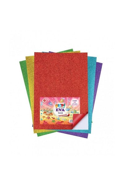 Puti Eva Glitter Adhesive A4 10 Pieces Mixed Color