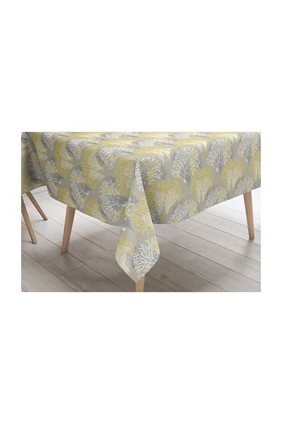 desen izmir Față de masă cu cusătură personalizată imprimată digitală-galben coral bej 130x170 cm 4-6 persoane