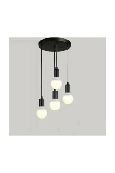 Arzum Retro Quad Black Pendant Lamp Metal