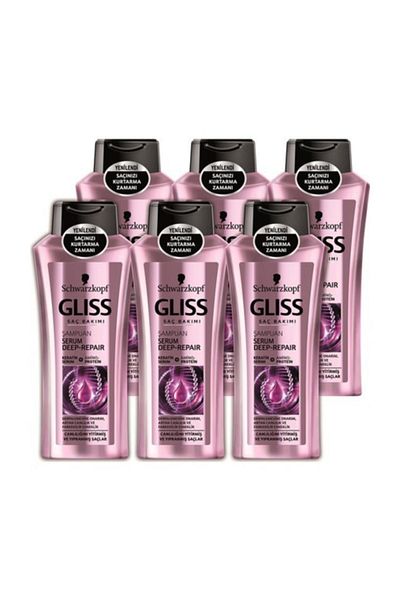 Gliss Deep Repair Serum Shampoo - 360 ml x 6 Pieces