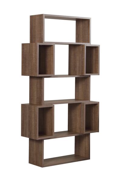 PASİFİC HOME Box Hareketli Kutulu Raflı Kitaplık, Koyu Meşe
