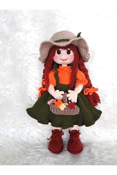 OYUNCAKPARK Çiftçi Kız Bebek Amigurumi Organik Oyuncak