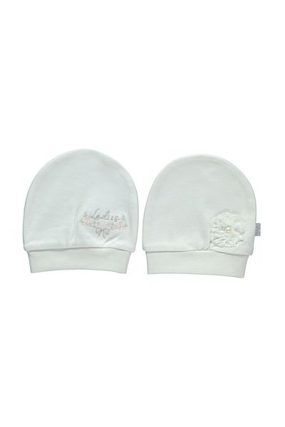 Bebetto Baby Girl Interlock 2 Pack Hat Ecru 0-3 Months