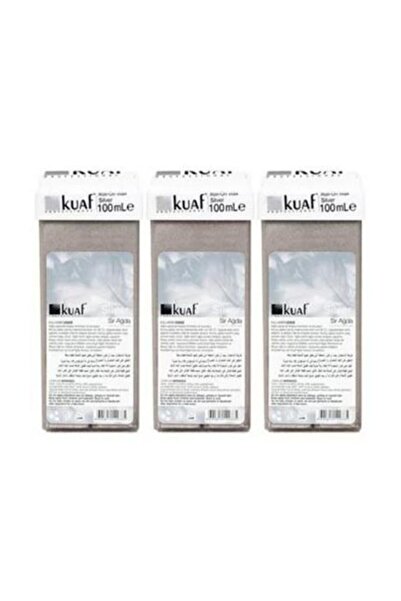 Kuaf Silver Sir Ağda Kartuş Gri Simli 3'lü  Paket