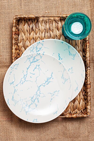 M'art Home Mix And Match 2'li Marble Pasta Tabağı 19 cm