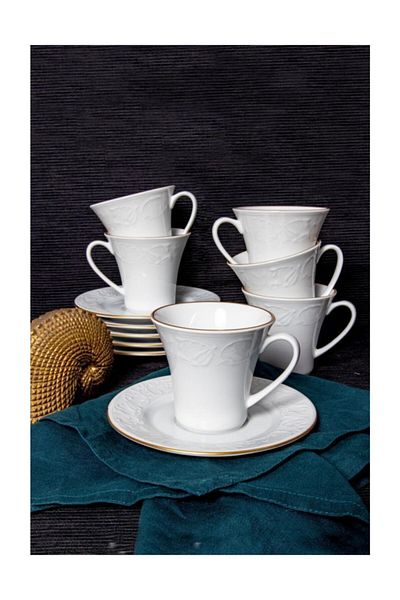 Güral Porselen Spring Branch Tea Cup Set