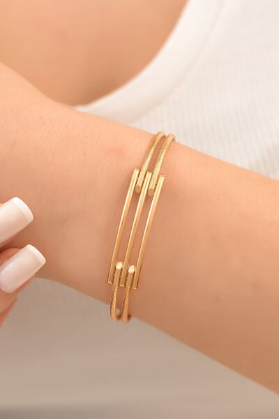 Ayyıldız Kuyumculuk Kadın Kaburga Üçlü Altın Kelepçe Bilekik