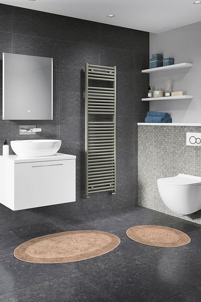 Alanur Home Salina Oval Cotton - Σφουγγαρίστρα 2 τεμαχίων, Ζυμαρικά, Αντίκα Ανοιχτό Καφέ