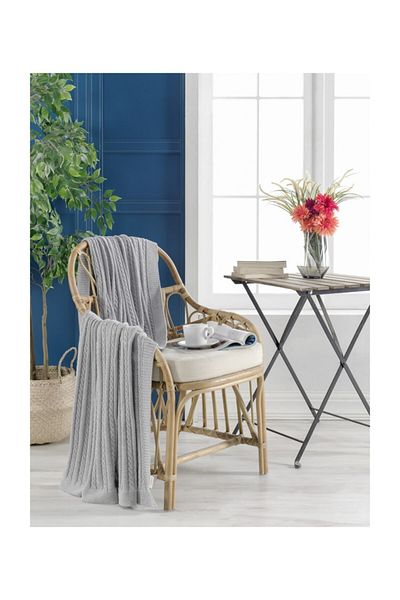 Betires Home Knitted Sofa Shawl 130 *170 Cm Dark Gray Tz14017