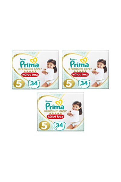 Prima Premium Care Külot Bebek Bezi 5 Numara Junior 102 Adet 12-17 Kg