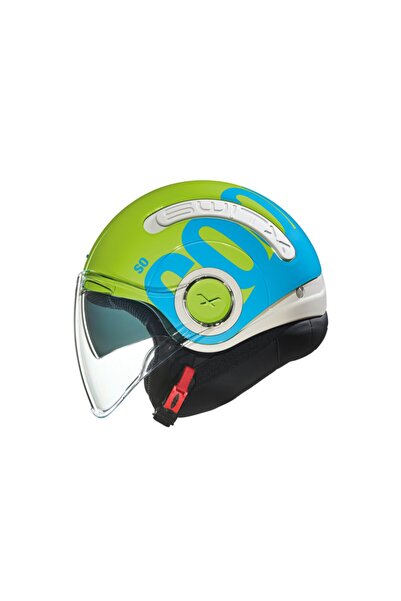 Nexx Sx.10 Cooljam Yarım Yazlık Kask Neon Yeşil-mavi X-small