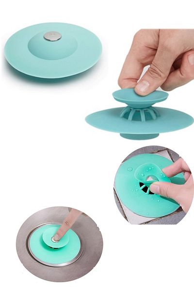 İndirimKap Silicone Colored Bathtub and Sink Plug 2 Stage Deodorizer
