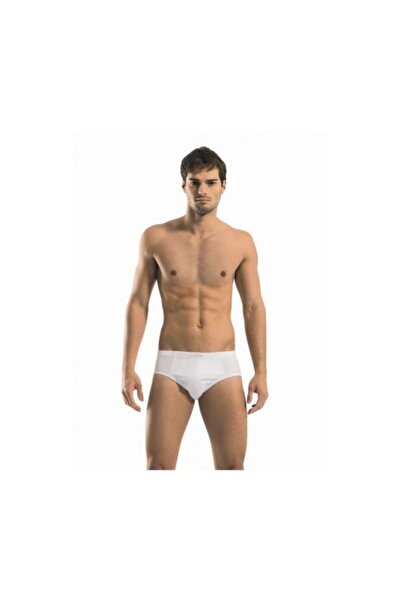 Berrak Men's White 12 Pieces 100% Cotton Panties