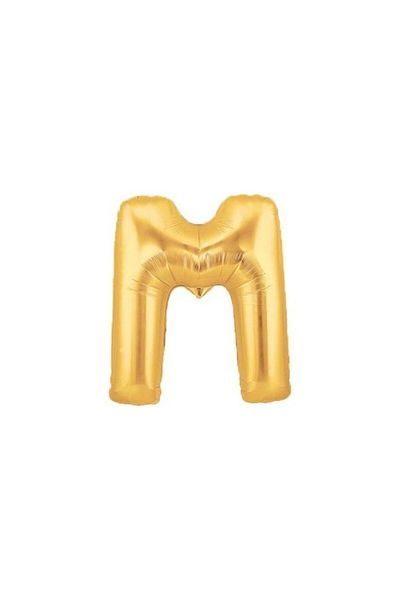 Ece Foil Gold M Letter Balloon Large Size 100 cm Helium Quality Organization