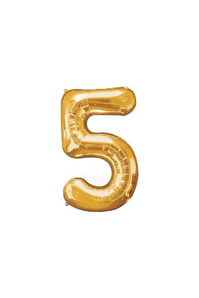 Ece Foil Gold 5 Number Balloon Large Size 100 cm