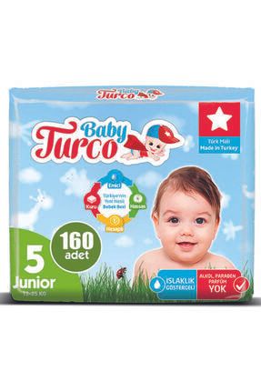 baby turco bebek bezi 5 beden junior 12 25 kg 160 adet fiyati yorumlari trendyol
