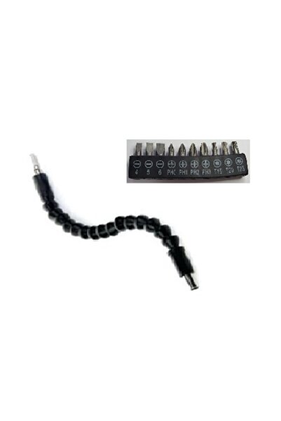 CMT 12v Matkap Esnek Bükülebilir El Matkap Aparat Seti 30 Cm Şaft Ucu