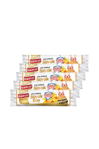 Sarcina Large Size Vanilla Scented - Drawstring Koroplast Garbage Bag 65X70 cm 10 Pcs