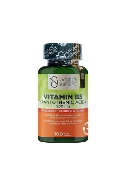Nature's Supreme فيتامين ب5 500 مجم 100 كبسولة
