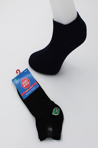 socksbox Комплект от 6 бамбукови безшевни мъжки ботуши, предпазващи от изпотяване, 200 игли, черни