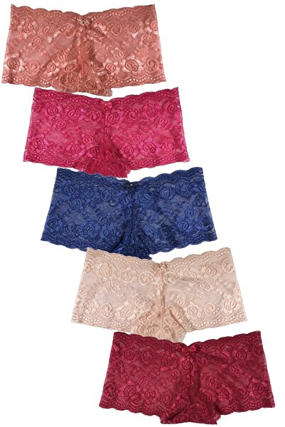CottonStar Kadın Dantelli Şort 5'li Mix Paket