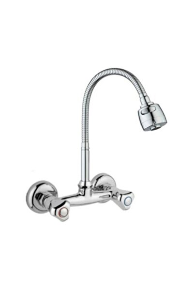 altunithalat صنبور مطبخ كلاسيكي مثبت على الحائط من Moonshop مع رأس متحرك ضوئي...