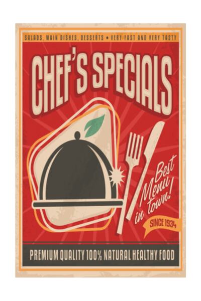 Hayat Poster Ρετρό Vintage Ξύλινη Αφίσα Şeffin Spesiali