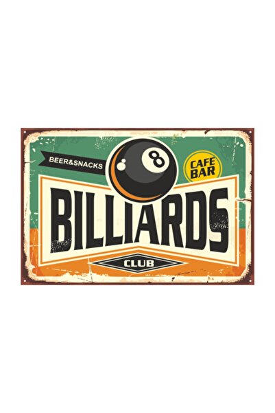 Hayat Poster Μπιλιάρδο Ρετρό Vintage Ξύλινη Αφίσα