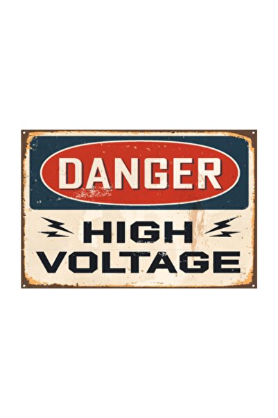 Hayat Poster Επικίνδυνη προειδοποιητική πινακίδα υψηλής τάσης - Ρετρό vintage...