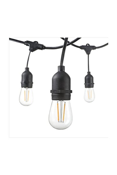 LEDREYON Dekoratif 10 Mt E-27 Duylu Dış Mekan Ip Led Bahçe Aydınlatma Eklenebilir Su Geçirmez