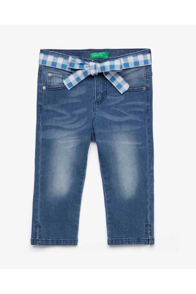 United Colors of Benetton Gingham Belted Jean Trousers