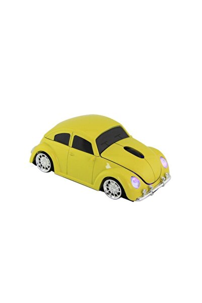 Genel Markalar Optik Mouse 2.4ghz Ergonomik Kablosuz Vosvos Araba Şeklinde Sarı