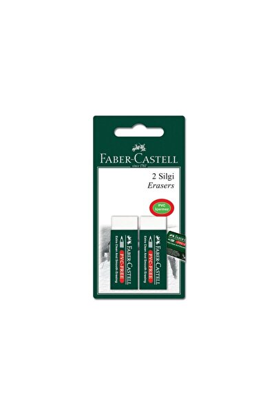 Faber Castell ممحاة بلاستيكية بيضاء عدد 2