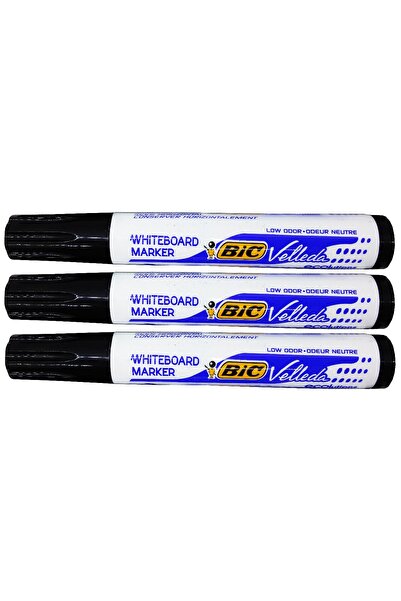 Bic Velleda 1701 Beyaz Tahta Kalemi Siyah 3'lü