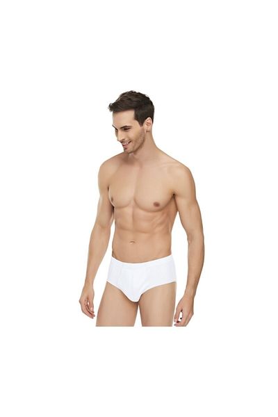 Tutku Elit Ανδρικό εσώρουχο Lycra με λεπτή ζώνη μέσης Sports Cut Slip White 6 τμχ