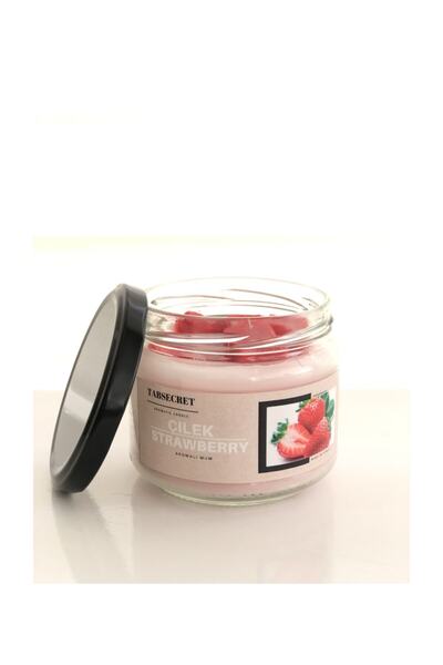 Magnolia Serisi Parça Tasarımlı Çilek Aromalı Mum