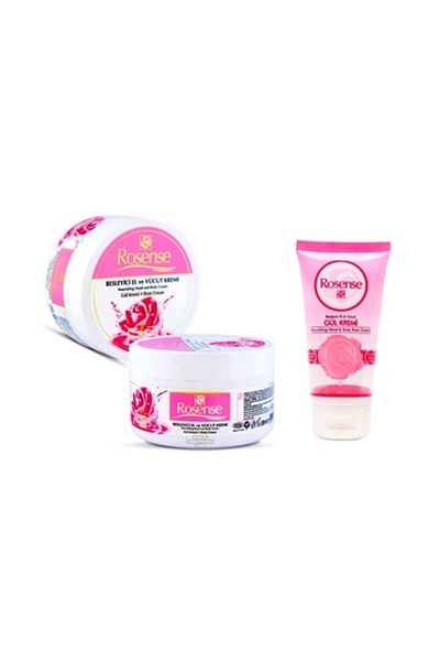 Rosense Nourishing Hand and Body Cream (Rose Scented) 250 ml + Rosense Rose Extract Hand and Nail Care Cream 75 ml